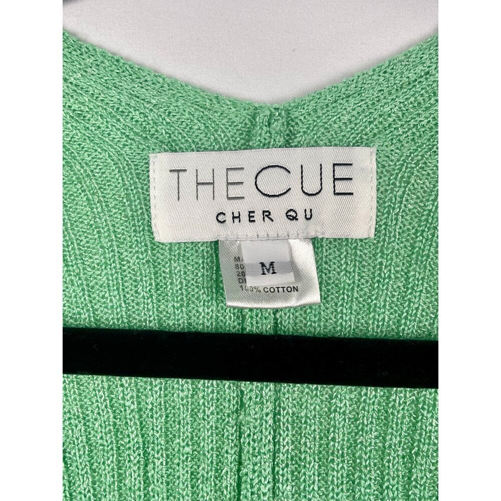 The Cue Cher Qu Mint Green Open Knit Cardigan Size M​ - Picture 7 of 8